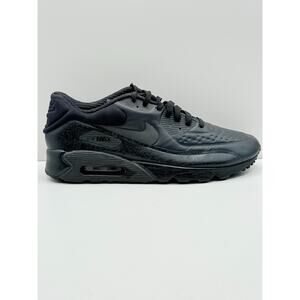 Size 11 Nike Air Max 90 Ultra SE Premium Mens Black Metallic Sneakers 858955001